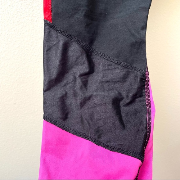 ALALA X Revolve Reef Tight Leggings Black/Pink/Red Colorblock Women's Small $128 - Picture 5 of 7